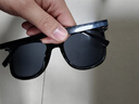 米家小米方框偏光太阳镜 高清男士女款墨镜开车防紫外线眼镜 曜石黑 实拍图