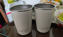 京东京造不锈钢水杯 马克杯 非一次性水杯套装家用汽车配色 珍珠白350ml*2 实拍图