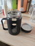 新款玻璃杯商务防爆把手大容量手柄办公室泡茶水杯防摔男女杯子 活动商务黑【两款随机发】 500ml 实拍图