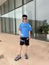 G.duck童装男童夏装套装儿童衣服中大童短袖套装男孩帅气运动装薄款透气 蓝色 130 尺码7~8岁【120-130cm】 实拍图