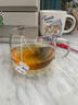 茗愿玻璃花茶杯办公水杯耐高温防炸裂家用喝水透明带把手圆滑玻璃杯 【玻璃杯】400ml 实拍图