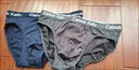 以纯（YISHion）四条装男士内裤三角裤莫代尔冰丝竹纤维中腰青年底裤肥佬红裤衩弹 莫代尔：1蓝1黑1灰1红-以纯旗舰 L (80-100斤) 实拍图