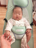 哈森熊婴儿摇摇椅哄娃神器哄宝宝哄睡摇篮躺椅可折叠可调节摇摇椅安抚椅 绿色-双层网格款+头枕 实拍图
