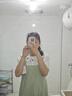 革曼孕妇装夏季套装孕妇连衣裙2026新款小个子背带裙纯棉高级感两件套 绿色两件套(夏季款) XL(建议130-150斤) 实拍图
