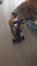 babycare儿童滑板车2-6岁二合一折叠车重力转向宝宝可坐生日礼物 奥里安蓝 实拍图