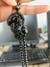 慈灵阁黑曜石吊坠黑耀石貔貅霸王皮丘饰品挂件项链护身符礼物男士男生 实拍图
