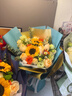 艾斯维娜鲜花速递向日葵混搭花束生日礼物全国同城配送 向日葵香槟韩式花束 实拍图
