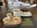 小熊（Bear）煮茶器 煮茶壶养生壶便携式烧水壶家用蒸茶器0.5L创意收纳旅行花茶壶 ZCQ-A05S1 配茶盘茶杯 实拍图