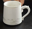 宅轻松 羊脂玉水墨茶杯陶瓷茶水分离过滤泡茶茶具中式带盖泡茶公道杯 实拍图