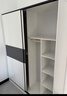 浩玄简易推拉门衣柜家用卧室新款小户型出租房屋木质耐用柜子挂衣橱 月光白(长120cm主柜) 实拍图