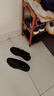 老人头（LAORENTOU）休闲鞋男鞋耐滑运动板鞋男透气镂空韩版皮鞋 A20111 黑镂空41 实拍图