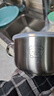 onlycook316儿童辅食饭碗 带盖带把手双耳汤碗不锈钢双层宝宝餐具-大号 实拍图