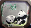 大熊猫锦绣织造府蜀绣双面熊猫刺绣摆件中国特色礼物送老外出国礼品成都伴手礼纪念 节节高熊猫手工双面蜀绣（jd发货） 实拍图