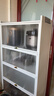 帅仕（shuaishi）厨房用具置物架落地多层餐边柜收纳碗柜家用橱柜微波炉烤箱储物柜 【加高加厚】白5层80长42深丨双线孔可通电丨一体侧板 实拍图
