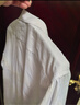 南极人衬衫男 纯色长袖商务衬衫男士棉质舒适衬衣外套修身白衬衫男4XL 实拍图