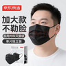 京东京造医用外科口罩一次性独立包装灭菌级100只黑色【加大款】防尘口罩 实拍图