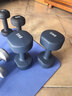 Keep哑铃男女健身家用彩色浸塑环保手铃亚铃肌肉训练暗夜蓝8kg*2 实拍图