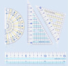 国誉(KOKUYO)学生考试绘图测量套尺(15cm直尺+三角尺*2+量角器)尺子套装 GY-GBA501 实拍图