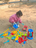 妙贝乐儿童沙滩玩具宝宝海边玩沙挖沙铲子水桶沙漏挖土工具套装沙池推车 实拍图