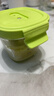 babycare婴儿辅食盒玻璃宝宝辅食保鲜工具便携防漏可蒸煮冷冻储存-青220ml 实拍图