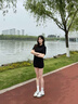 啄木鸟（TUCANO）短袖t恤女冰丝纯色透气翻领商务polo衫速干防晒上衣女装曜石黑L 晒单实拍图