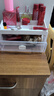 京东物流 化妆品收纳盒梳妆台置物架桌面高级感整理抽屉柜 中号2层 24*17*12cm 【1层抽屉+1层顶部置物架】 透明白 实拍图