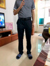 九牧王2026夏季新款 商务正装宽松直筒冰凉西裤男 省心防皱垂感工装长裤 黑色合体版 【冰凉款】  34 码=腰围2.58尺86厘米 实拍图