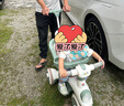 贝趣儿童三轮车1-3岁脚踏车宝宝遛娃神器婴儿推车溜溜车三合一手推车 【安全护栏+靠背+转向手推杆】 绿 推骑两用0-6岁溜娃小孩自行车 实拍图