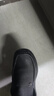 千百度2026男鞋头层羊皮商务休闲皮鞋舒适套脚豆豆鞋乐福鞋 黑色 43 实拍图