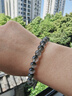 石玥珠宝精品5-6mm天然绿幽灵手串本命年转运珠手链男女士款 水晶玛瑙 实拍图