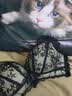 芝歌猫蕾丝前扣内衣女聚拢文胸套装无钢圈显大性感惑纯欲美背刺绣胸罩新 黑色【1件】一扣集中/轻软蕾丝/纯欲美背 M -34/75(AB通用) 实拍图