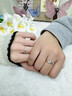 唯一（Winy）施华洛世奇锆999足银情侣对戒男女款一对戒指求婚结婚表白礼物 实拍图