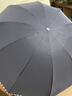 天堂伞 加大雨伞三折 晴雨两用商务伞经典格纹10骨大雨伞男女 藏青 实拍图