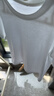 【京东直采】重磅纯棉 圆领短袖男款t恤衣服女士t恤服装真5折专场 白色（短袖） S （80-95斤） 实拍图