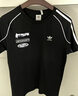 adidas机车风宽松纯棉运动圆领短袖T恤男装阿迪达斯官方三叶草 黑色/白 L 晒单实拍图