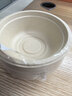 SHUANG YU甘蔗浆纸盘纸碗一次性餐具防水防油本色可降解圆碗350ml30只 实拍图