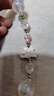 国潮新年公主请发财手机链手机挂绳短款链条珠饰防丢ccd相机耳机挂链ins风带垫片 白色kitty猫公主请发财珠子挂件透 实拍图
