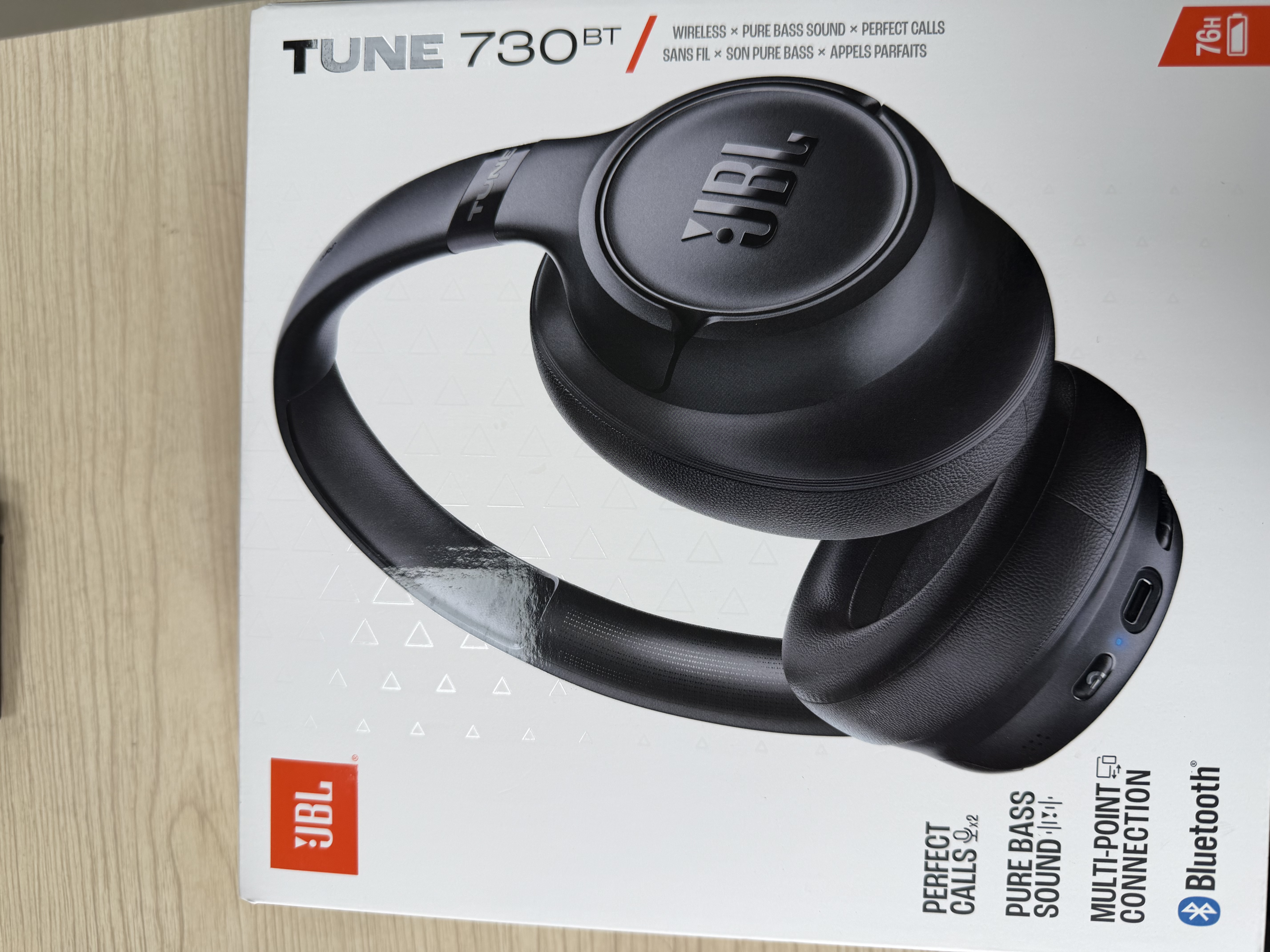 JBL TUNE 730BT 头戴式蓝牙耳机 手机电脑游戏音乐耳麦 超长续航 男生礼物 暗夜黑 实拍图