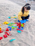 妙贝乐儿童沙滩玩具宝宝海边玩沙挖沙铲子水桶沙漏挖土工具套装沙池推车 实拍图