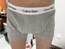Calvin KleinCK 男士平角内裤套装 3条装 送男友礼物 U2664G 998黑白灰 XL 实拍图