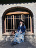 妍莉芬（yanlifen）2026年春季搭配一整套女装衣服油画连衣裙子漂亮减龄两件套装女 两件套装 M (建议100-110斤) 实拍图