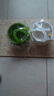 可挂式水槽沥水篮家用厨房水槽分离食物残渣过滤篮水果清洗滤水篮 白色+绿色【一按即倒/不脏手】大号 实拍图
