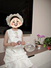 La Chapelle拉夏贝尔女童连衣裙2026新品洋气儿童夏装公主裙宝宝夏季无袖裙子 米色 送帽子 150 建议身高141-150cm 实拍图