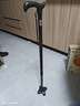 袋鼠医生拐杖老人专用碳纤维拐棍骨折四脚防滑轻便登山伸缩手杖 双底座  实拍图