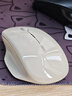 英菲克（INPHIC）M1二代无线蓝牙鼠标可充电办公轻音电量显示便携人体工学三模适用苹果惠普华为笔记本电脑ipad通用 【100%右手选这个+侧翼指托+光面】拿铁杏 实拍图