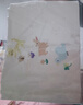 全棉时代婴儿隔汗巾纱布吸汗儿童开学幼儿园宝宝纯棉垫背小猫小鹿小鸟3条 实拍图