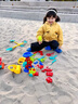 妙贝乐儿童沙滩玩具宝宝海边玩沙挖沙铲子水桶沙漏挖土工具套装沙池推车 实拍图