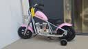 暴风骑士儿童电动车摩托车小哈雷两轮电动单驱3-12岁代步童车C12尊享版粉 实拍图