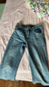 Olrain欧芮儿蓝色牛仔裤女夏季女装新款复古高腰显瘦百搭微喇裤子女裤 牛仔蓝 M 实拍图