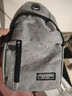 运动跑步包男休闲斜挎包手机包防泼水健身包女单肩包 灰色 实拍图